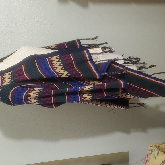 GEEGEE Women's Aztec Print Open Front Fringe Trim Waterfall Cardigan-Sz S/M - Picture 9 of 17